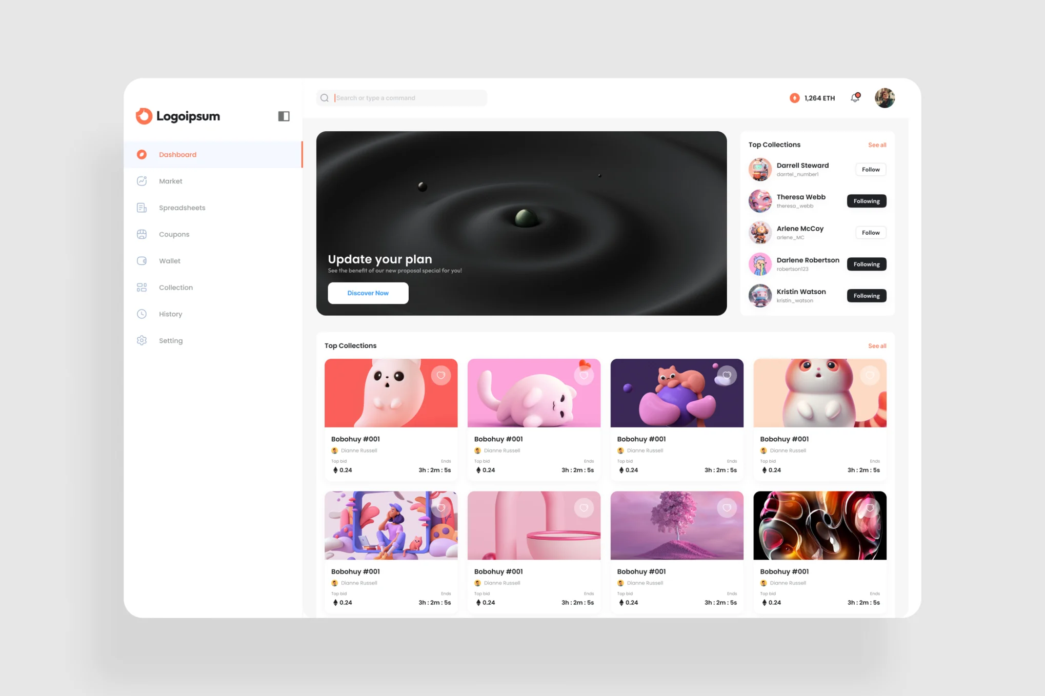 NFT Dashboard: a concept design